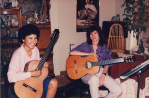 Lesson with Sharon Isbin at her home, 1986.